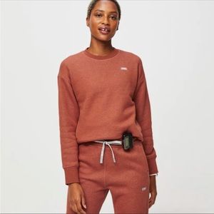 FIGS Teracotta Off-Shift Crewneck